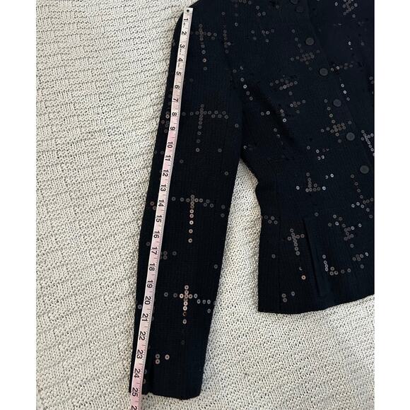 NWT Chanel Black Sequin Blazer Jacket Skirt Suit Set FR 42 US 10 02A MSRP $4340 - Picture 10 of 16
